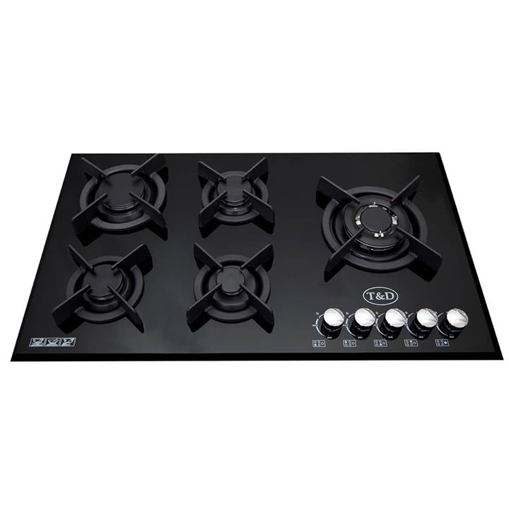 اجاق گاز صفحه ای شیشه ای تی اند دی مدل TD105E T And D TD105E Glass Gas Hob